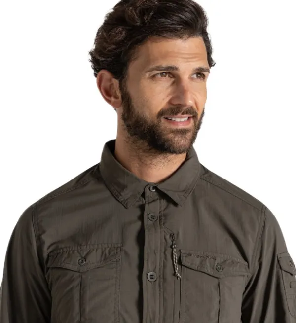 Craghoppers Hyönteissuojatut Vaatteet^NosiLife Adventure LS Shirt III paita, Woodland Green