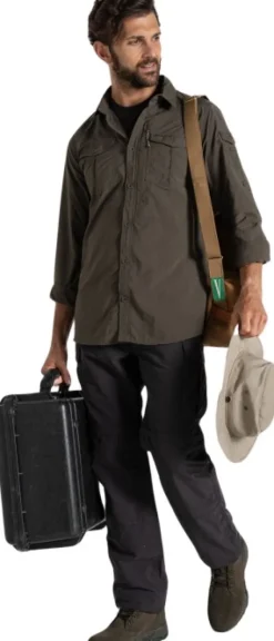 Craghoppers Hyönteissuojatut Vaatteet^NosiLife Adventure LS Shirt III paita, Woodland Green