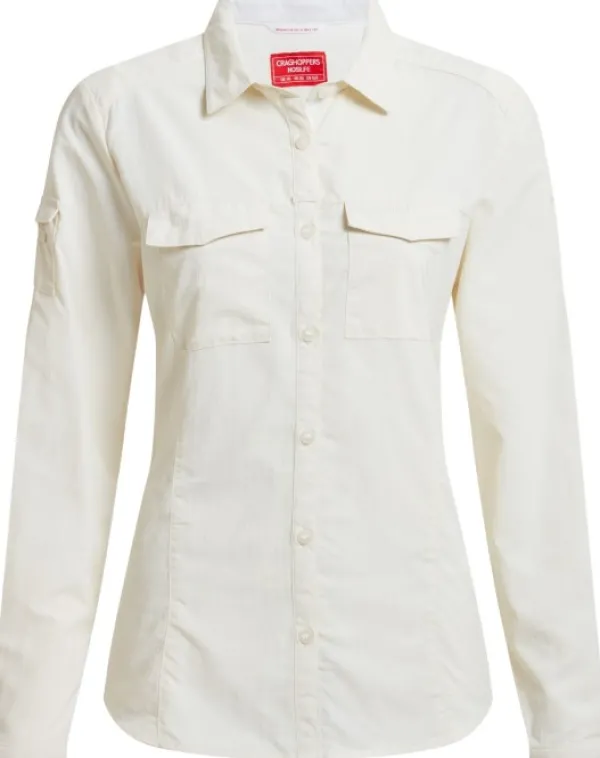 Craghoppers Hyönteissuojatut Vaatteet^NosiLife Adventure LS Shirt III naisten paita, Seasalt