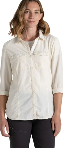 Craghoppers Hyönteissuojatut Vaatteet^NosiLife Adventure LS Shirt III naisten paita, Seasalt