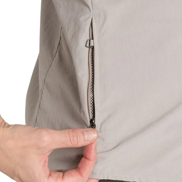 Craghoppers W's NosiLife Adventure Long Sleeved Shirt III Soft Mushroom| Hyönteissuojatut Vaatteet