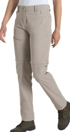 Craghoppers W's NosiLife Pro Convertible Trouser III Soft Mushroom| Hyönteissuojatut Vaatteet