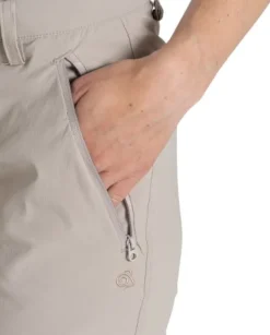 Craghoppers W's NosiLife Pro Convertible Trouser III Soft Mushroom| Hyönteissuojatut Vaatteet