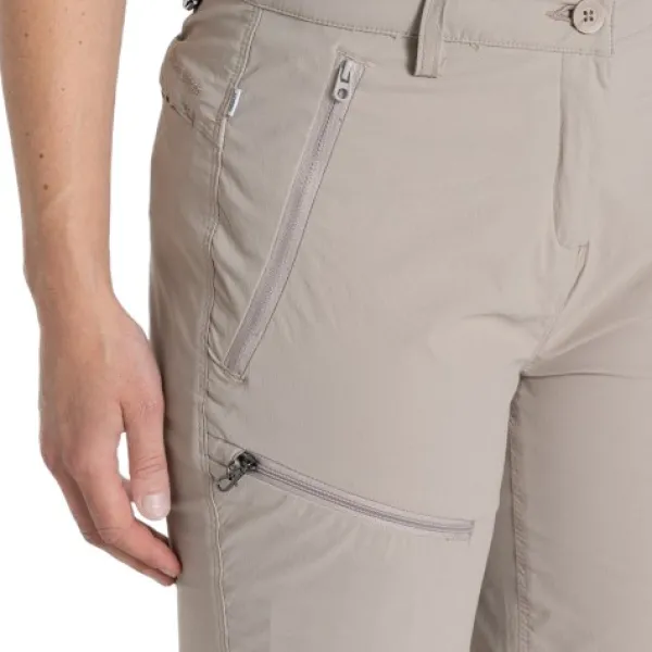 Craghoppers W's NosiLife Pro Convertible Trouser III Soft Mushroom| Hyönteissuojatut Vaatteet