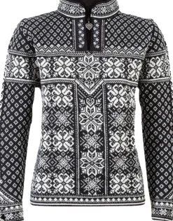 Dale of Norway Pitkähihaiset Paidat^W's Peace Fem Sweater Black/Off White