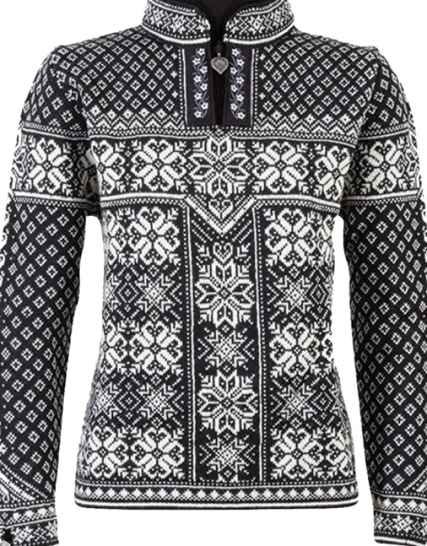 Dale of Norway Pitkähihaiset Paidat^W's Peace Fem Sweater Black/Off White
