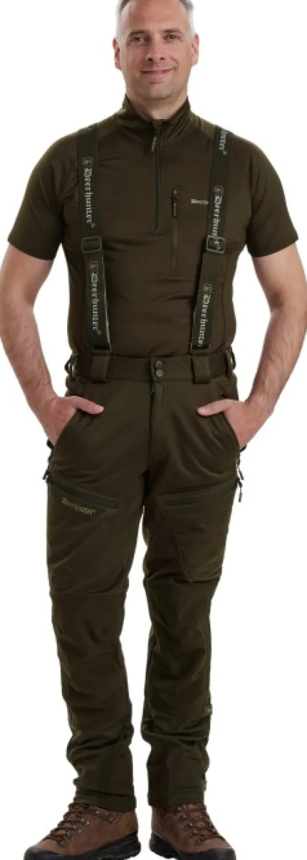 Deerhunter Excape Softshell Trousers metsästyshousut, vihreäruskea| Metsästyshousut/Softshellhousut Ja Tuulenpitävät Housut