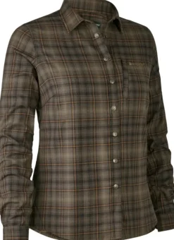 Deerhunter Lady Emery Shirt naisten kauluspaita, vihreä/ruskea| Naisten metsästysvaatteet/Naisten Metsästyspaidat