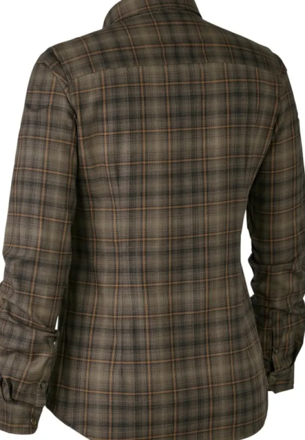 Deerhunter Lady Emery Shirt naisten kauluspaita, vihreä/ruskea| Naisten metsästysvaatteet/Naisten Metsästyspaidat