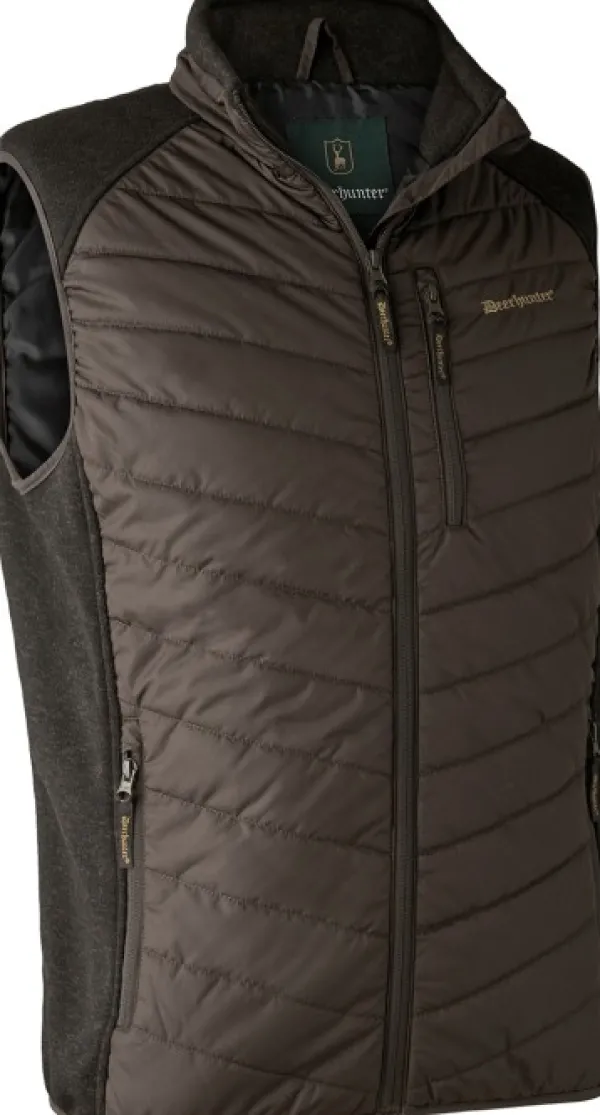 Deerhunter Liivit^Moor Padded Waistcoat w. Knit Brown leaf