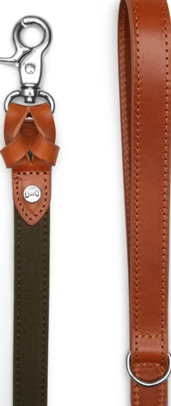 Denjo Dogs Signature talutin, L, Cognac/Khaki| Taluttimet