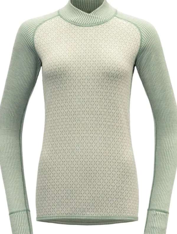 Devold Pitkähihaiset Paidat^Kvitegga Merino 230 Cross Neck naisten kerrastopaita, Raw White