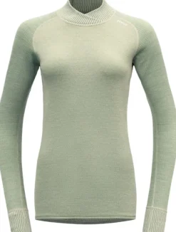 Devold Pitkähihaiset Paidat^Kvitegga Merino 230 Cross Neck naisten kerrastopaita, Raw White