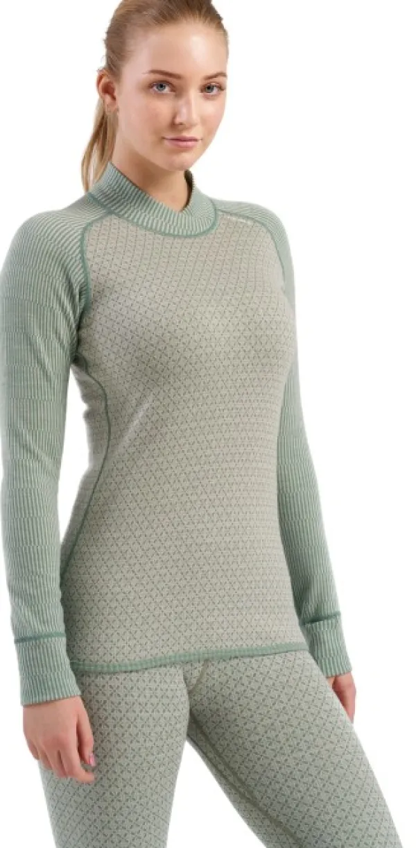 Devold Pitkähihaiset Paidat^Kvitegga Merino 230 Cross Neck naisten kerrastopaita, Raw White