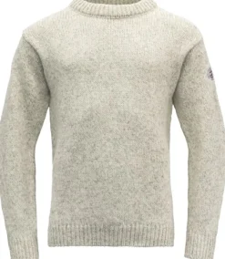 Devold Pitkähihaiset Paidat^Nansen Sweater Crew Neck Unisex Grey Melange