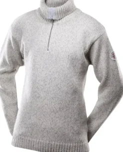 Devold Nansen Sweater Zip Neck Unisex Grey Melange| Pitkähihaiset Paidat