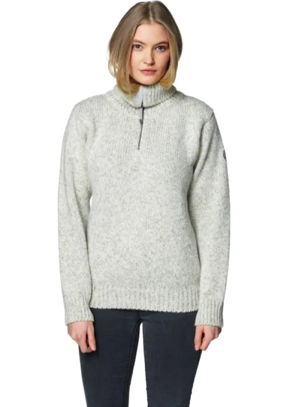 Devold Nansen Sweater Zip Neck Unisex Grey Melange| Pitkähihaiset Paidat
