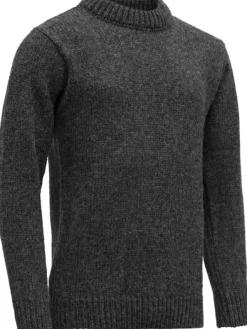 Devold Pitkähihaiset Paidat^Nansen Wool Sweater villapaita, unisex, tummanharmaa