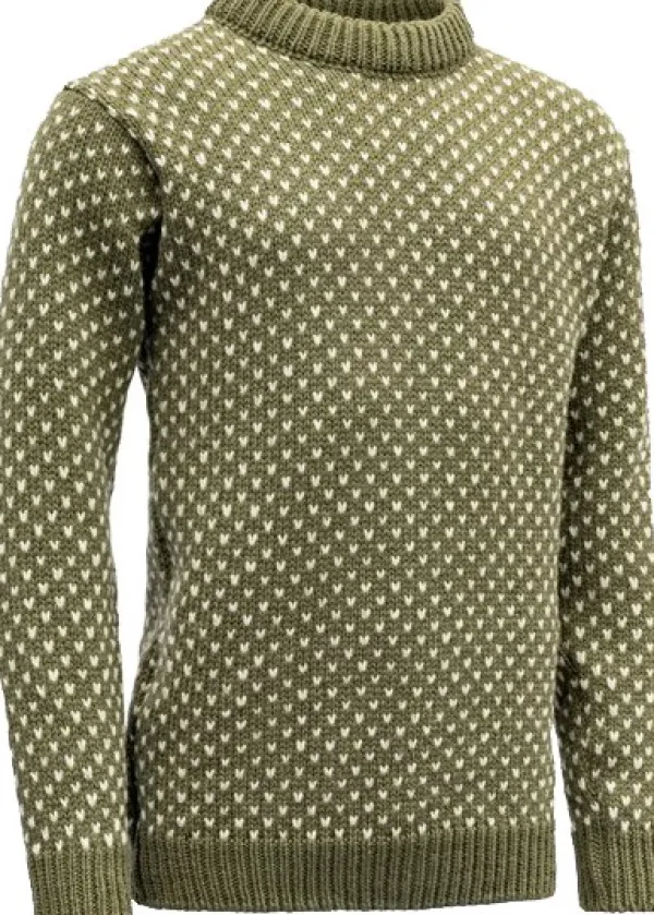Devold Pitkähihaiset Paidat^Nordsjø Sweater Crew Neck Unisex Olive