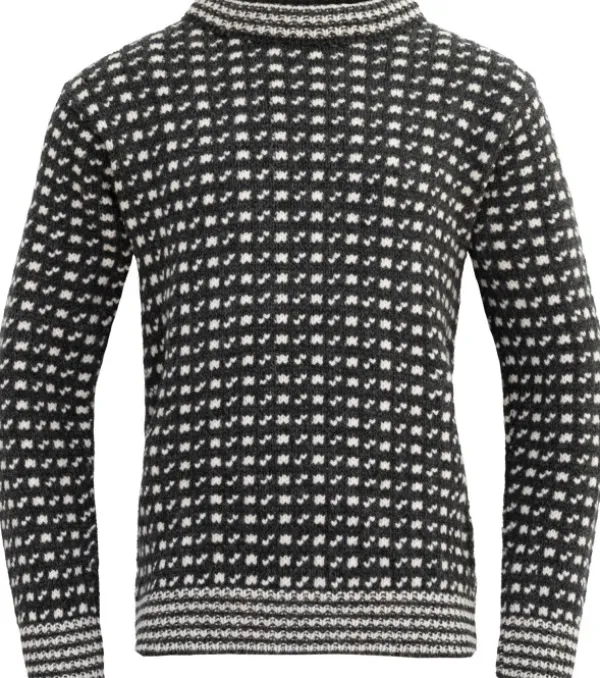 Devold Original Islender Wool Sweater Unisex villapaita, Anthracite/Off White| Villapaidat