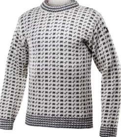 Devold Pitkähihaiset Paidat^Original Islender Crew Neck Unisex Offwhite/Anthracite