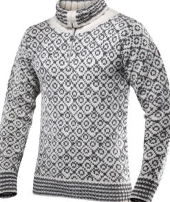 Devold Hupparit, Fleecet Ja Välipaidat^Svalbard Sweater Zip Neck Unisex Off White/Anthracite