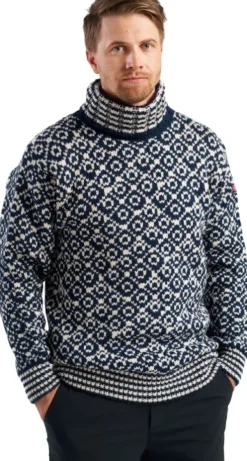 Devold Pitkähihaiset Paidat^Svalbard Wool High Neck villapaita, unisex, musta/valkoinen