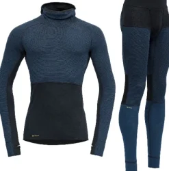 Devold Kerrastohousut^Tuvegga Merino Hoodie + Longs kerrasto, Flood