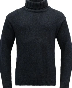 Devold Unisex Nansen Sweater High Neck villapusero, tummansininen| Villapaidat