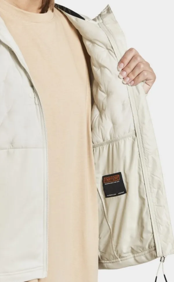 Didriksons Valda FZ naisten hupparitakki, hopea/valkoinen| Hupparit, Fleecet Ja Välipaidat