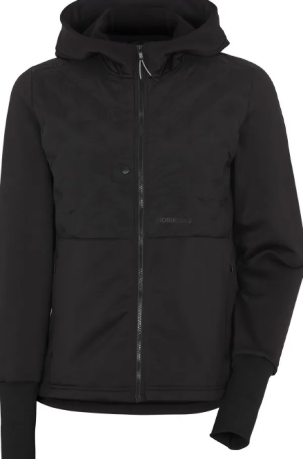 Didriksons Valda FZ naisten hupparitakki, musta| Hupparit, Fleecet Ja Välipaidat