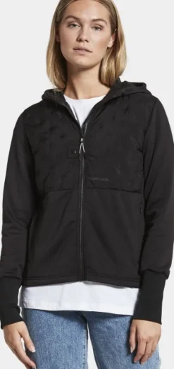 Didriksons Valda FZ naisten hupparitakki, musta| Hupparit, Fleecet Ja Välipaidat