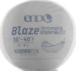 Eno Hammock Eno Blaze UnderQuilt lämmin alushuopa, harmaavalkoinen| Riippumatot