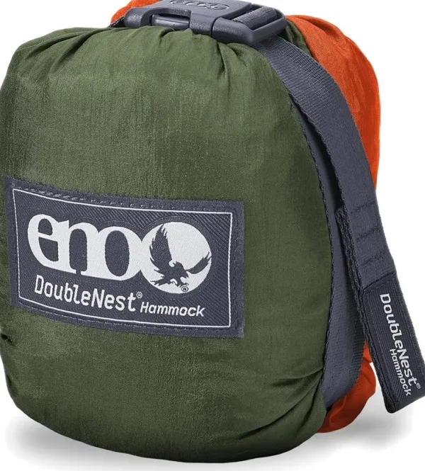 Eno Hammock Riippumatot^Eno DoubleNest Bluesign kahden hengen riippumatto, oliivi/oranssi