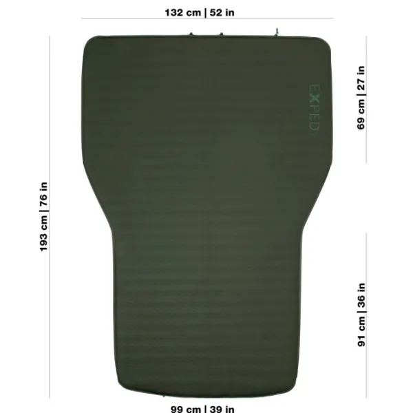 Exped MegaMat Auto makuualusta autoon, Moraine| Makuualustat/Makuualustat Alle -10 Asteeseen