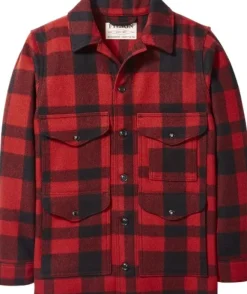 Filson Mackinaw Cruiser takki, Red/Black Plaid| Ulkoilutakit