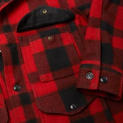 Filson Mackinaw Cruiser takki, Red/Black Plaid| Ulkoilutakit