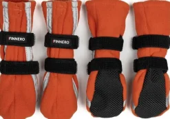 FinNero Hundsko HALLA koiran tossut, XL, 4-pack, Reflex Orange| Koiran Tossut