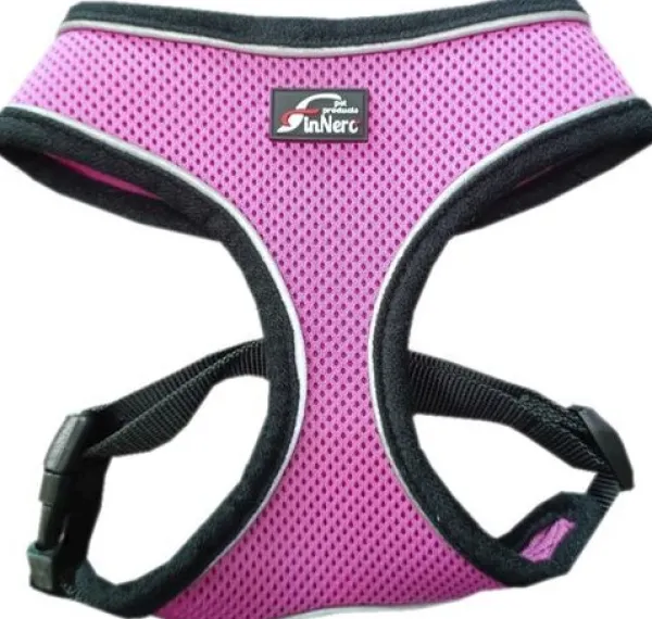 FinNero Valjaat^LIGHT Reflective Harness Pink L