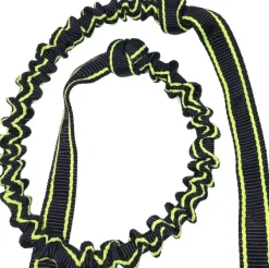 FinNero POWER talutushihna jousto-osiolla, musta/oranssi| Taluttimet