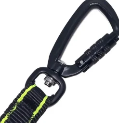 FinNero POWER talutushihna jousto-osiolla, musta/oranssi| Taluttimet