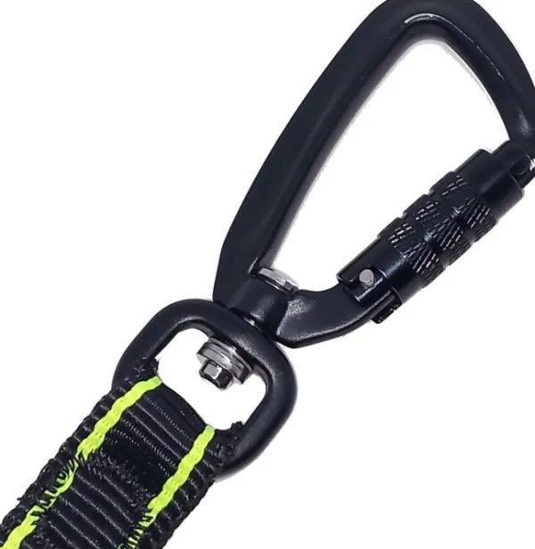 FinNero POWER talutushihna jousto-osiolla, musta/oranssi| Taluttimet