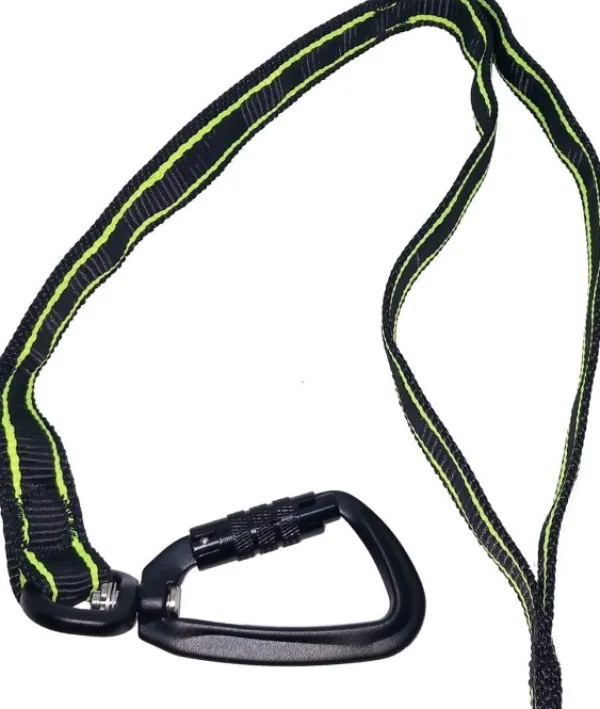 FinNero Taluttimet^POWER talutushihna jousto-osiolla, musta/keltainen