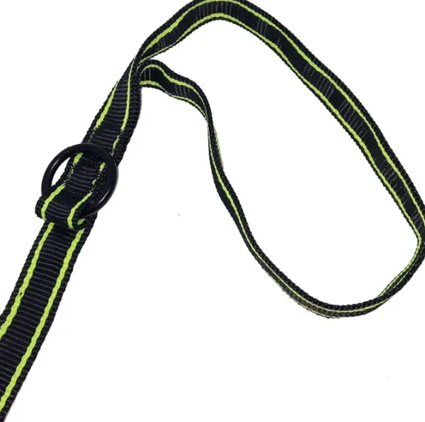 FinNero Taluttimet^POWER talutushihna jousto-osiolla, musta/keltainen