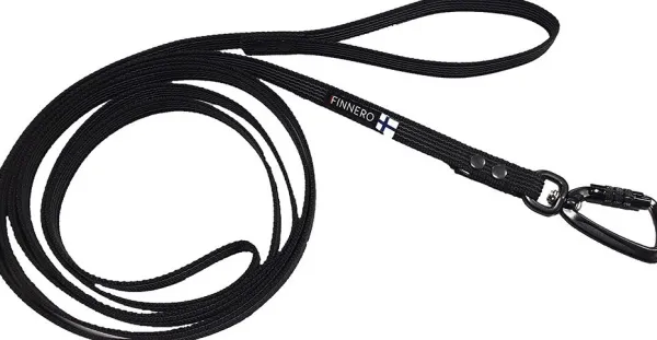 FinNero Taluttimet^RESCUE luistamaton talutushihna, 1,5 cm, musta