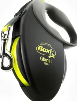 Flexi Taluttimet^Neon Giant L, musta/neon, 8 m