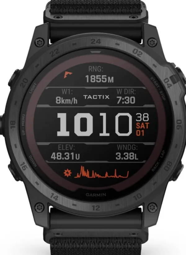 Garmin Tactix 7 Pro Ballistics Solar -älykello, tummanharmaa (musta nailonhihna)| Äly- Ja Urheilukellot