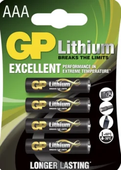 GP Batteries Valaisinten Tarvikkeet^GP AAA-litiumparisto 1.5V 24LF-2U4 4-pack