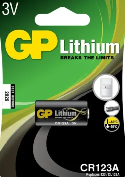 GP Batteries Paristot, Laturit Ja Vara-akut^GP litiumparisto CR123A, 1 kpl