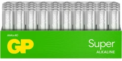 GP Batteries Paristot, Laturit Ja Vara-akut^GP Super Alkaline AAA-paristo, 24A/LR03, 40 kpl